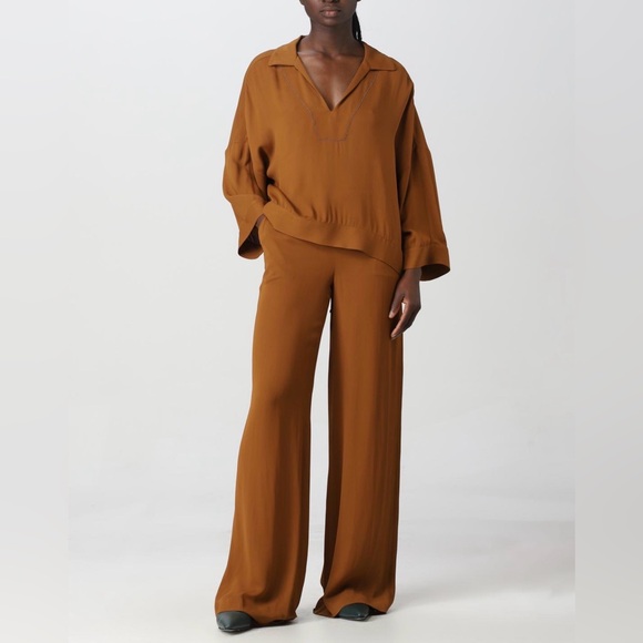 Fabiana Filippi v-neck Blouse Raglan Sleeve M/L - Picture 4 of 12